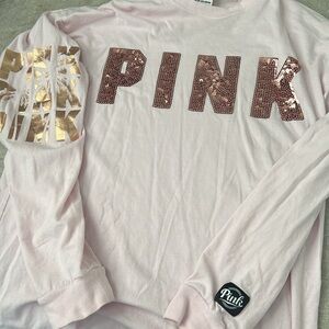 PINK Victoria's Secret Light Pink Long Sleeve Tee